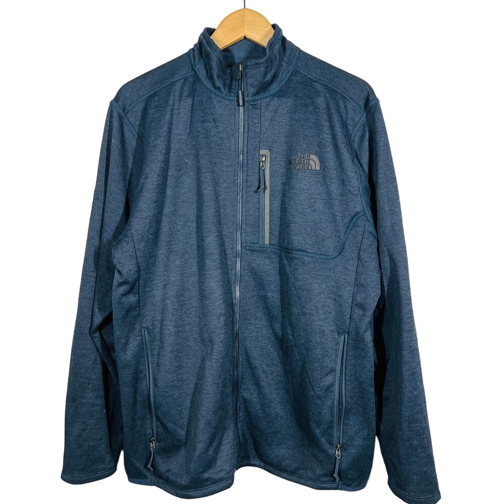 The North Face Full Zip Athletic Track Jacket Outdoor Casual Sport Blue - L